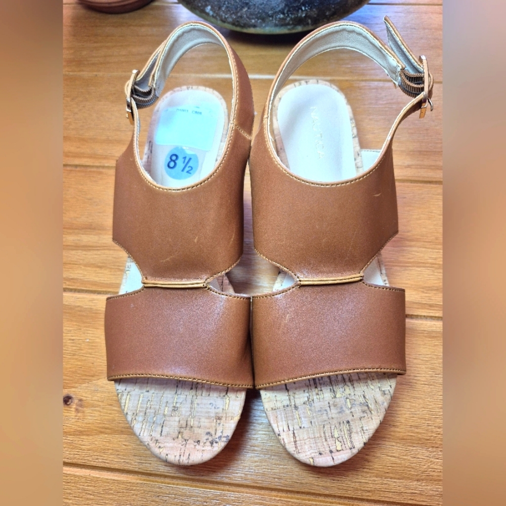 Nautica Wedge Sandals -‎ Size 8.5 - Picture 3 of 6